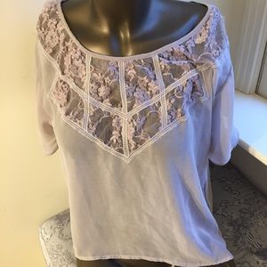 Forever21 Periwinkle Sheer Blouse Size Small